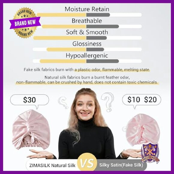 22 Momme 100% Mulberry Silk Bonnet for Hair Protection Sleeping